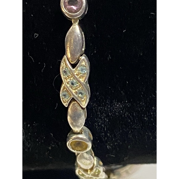 Argento Sterling Silver 925 Watch With Multicolor Crystals With New Battery main image 12